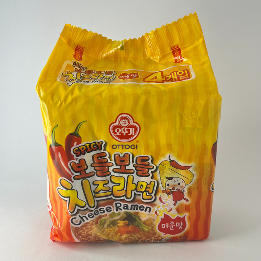 오뚜기 보들보들치즈라면 매운맛 멀티(OTG 芝士拉面 热 111G*4)[多份]