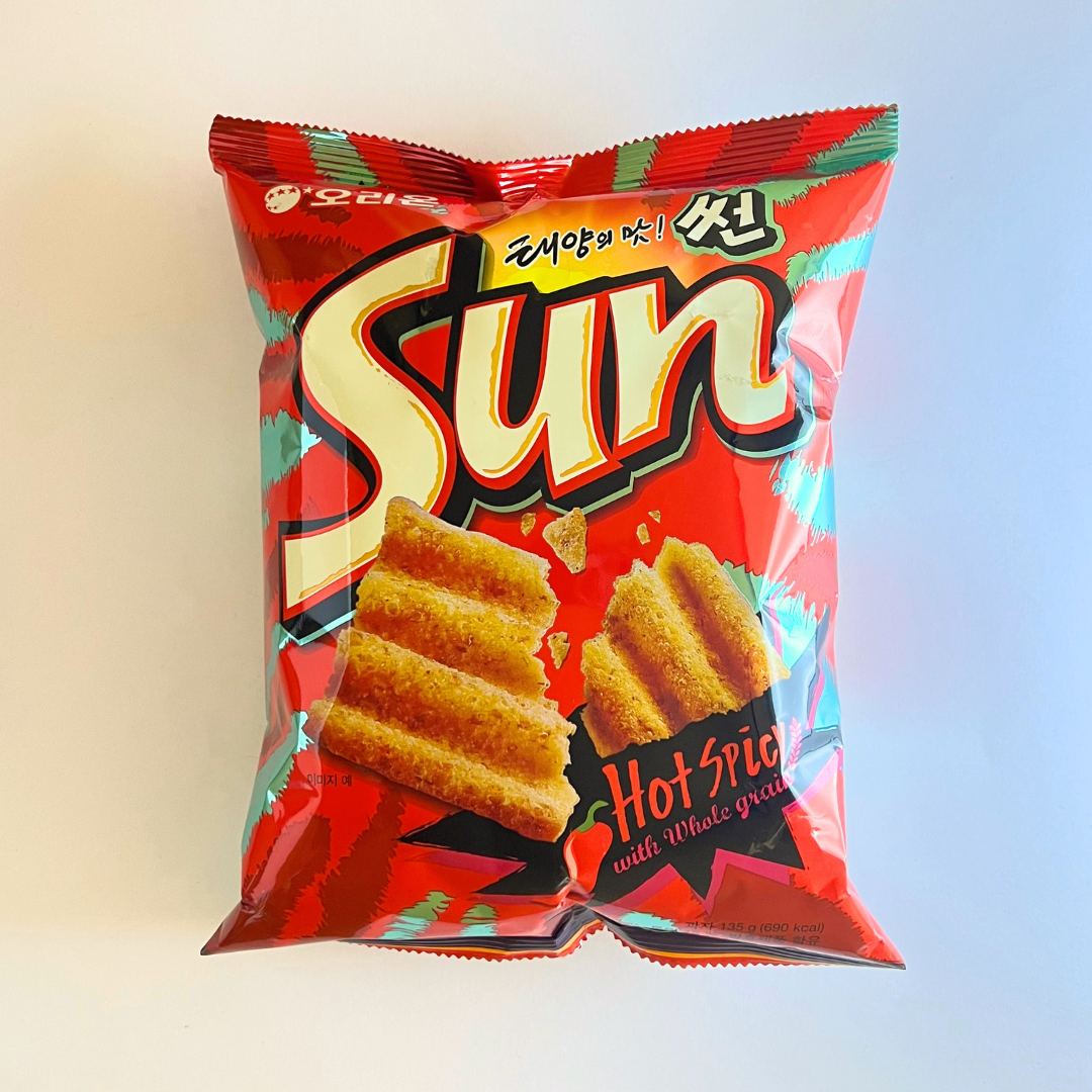 오리온 썬칩 핫스파시 135g(Orion Sun Chip 辣味 135g)