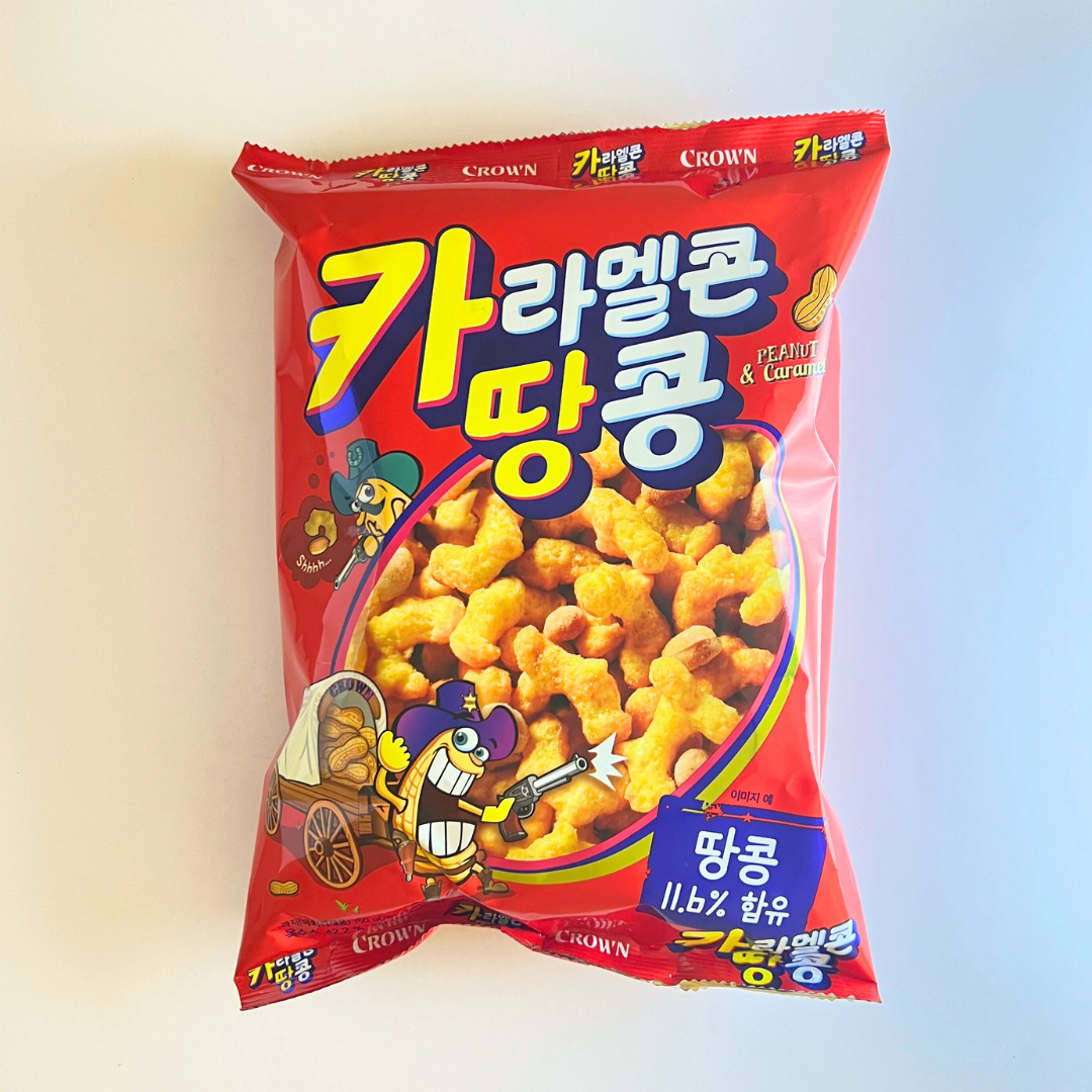 크라운 카라멜콘땅콩 대 150G(皇冠焦糖甜筒花生150G)