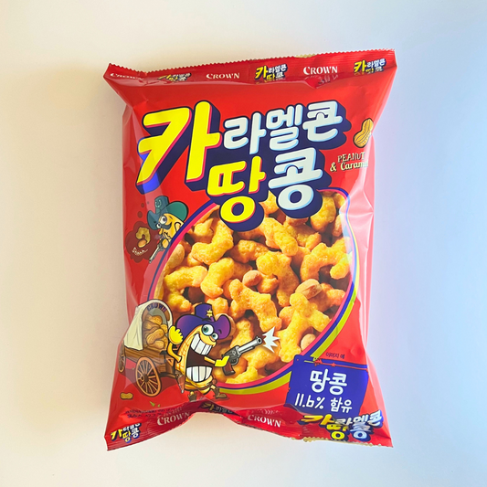 크라운 카라멜콘땅콩 대 150G(皇冠焦糖甜筒花生150G)