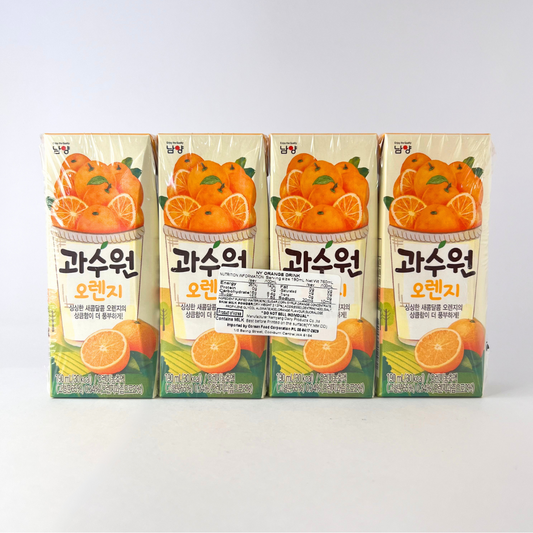 남양 과수원 오렌지 190ml*4(NY Gwasoowon ORANGE 190ML*4)[MULTI]