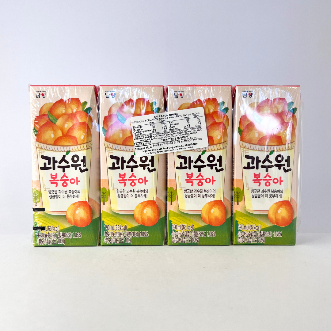 남양 과수원 복숭아 190ml*4(NY Gwasoowon 桃汁 190ml*4)[MULTI]