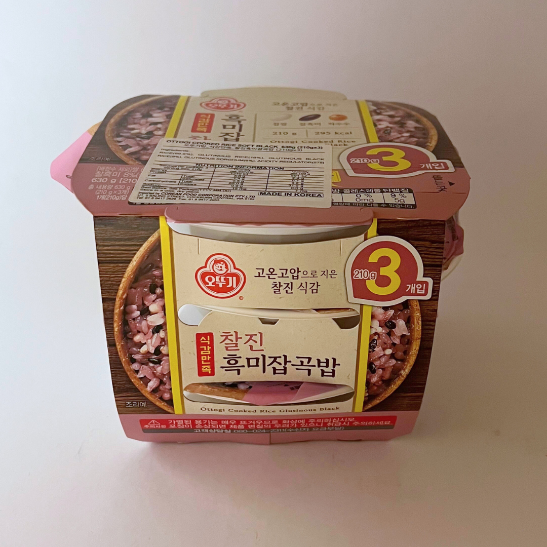 오뚜기 식감만족 찰진흑미잡곡밥 210g*3(OTG Cooked Rice Soft Black 210G*3)[MULTI]