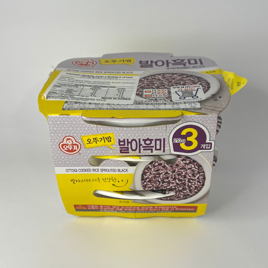 오뚜기 오뚜기밥 발아흑미밥 수출 210g*3(OTG Steamed Black Rice EX 210G*3)