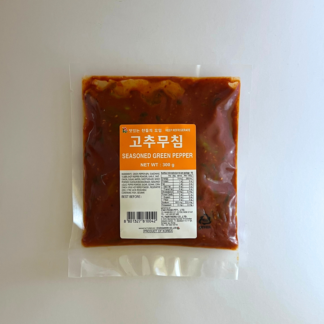 청아원 양념 고추무침 300g(CAW Seasoned Green Pepper 300g)