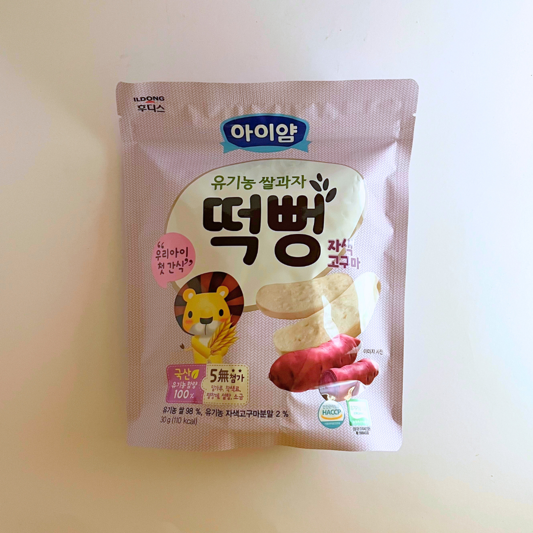 일동후디스 아이얌 유기농 쌀과자 고구마 떡뻥 30G(IDF Rice Snack Sweet Potato 30G)