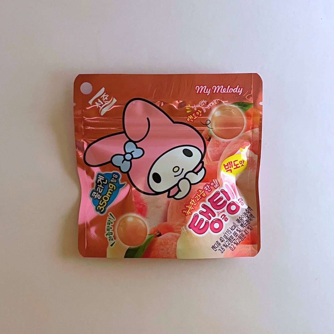 서주 산리오 탱글탱글 젤리 복숭아 40G(SJ Sanrio Plump Jelly Peach 40G)