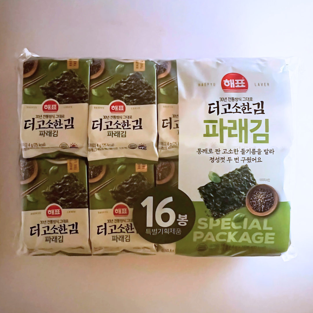 해표 고소한 파래김 도시락 4G*16(HP Roasted Seaweed Laver 4G*16)