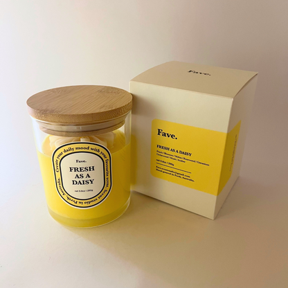 수피아 향초 글라스 FAVE - 프레쉬 데이지(Sufia Candle Glass FAVE - FRESH AS A DAISY)